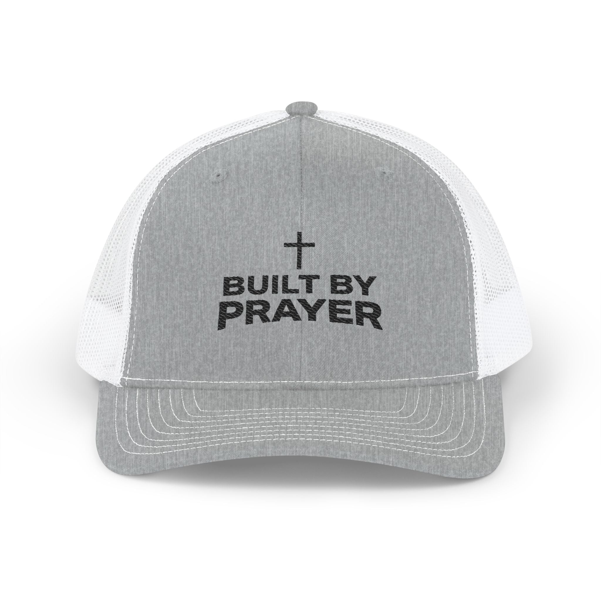 Built By Prayer Faith Embroidered Trucker Hat